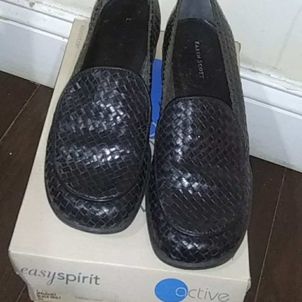 All black loafers